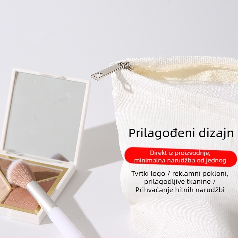 Corduroy kozmetička torbica sa zatvaračem — lagana, višefunkcionalna za pohranu i pranje