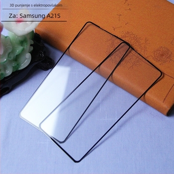 Staklena zaštita zaslona Samsung A21S, potpuno prekrivanje s punim lijepljenjem, mat završni sloj, otporan na otiske prstiju, otporan na ogrebotine