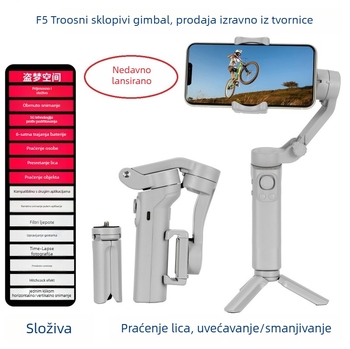 XYXD F5 triosični stabilizator za telefon s Bluetoothom, aluminijska legura, daljinski upravljač