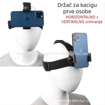 Držač za mobitel na glavu, dizajn 4-u-1, materijal: najlon, opća kompatibilnost