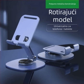 Potpuno metalni rotirajući držač za mobitel, sklopivi, s otvorenim dizajnom za hlađenje i mehaničkim zvukom
