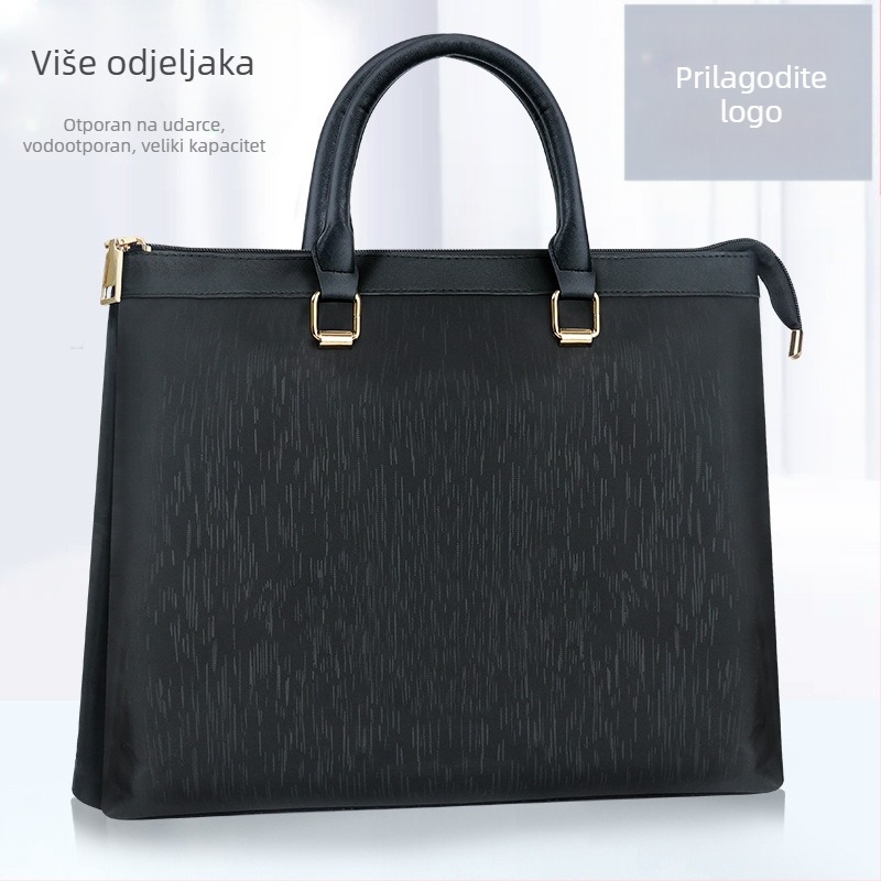 EN274 poslovna torba za laptop; Veliki kapacitet; Vodootporna torba za dokumente; Materijal: poliester; Ispis logotipa: Da; Prilagodba: Da; Unutarnje pregrade: 2