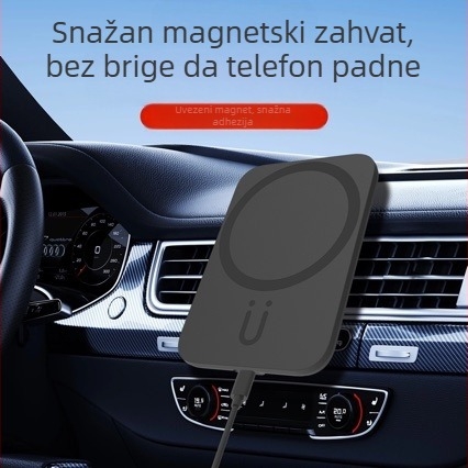 Magnetski držač za mobitel u automobilu s bežičnim brzim punjenjem 15W, PD punjenje, universalna kompatibilnost, kompaktno i prenosno