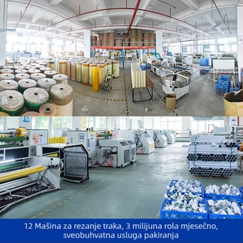 BOPP ljepljiva traka za pakiranje s ljepilom na bazi vode, za industrijsko pakiranje, radni raspon 0–60°C