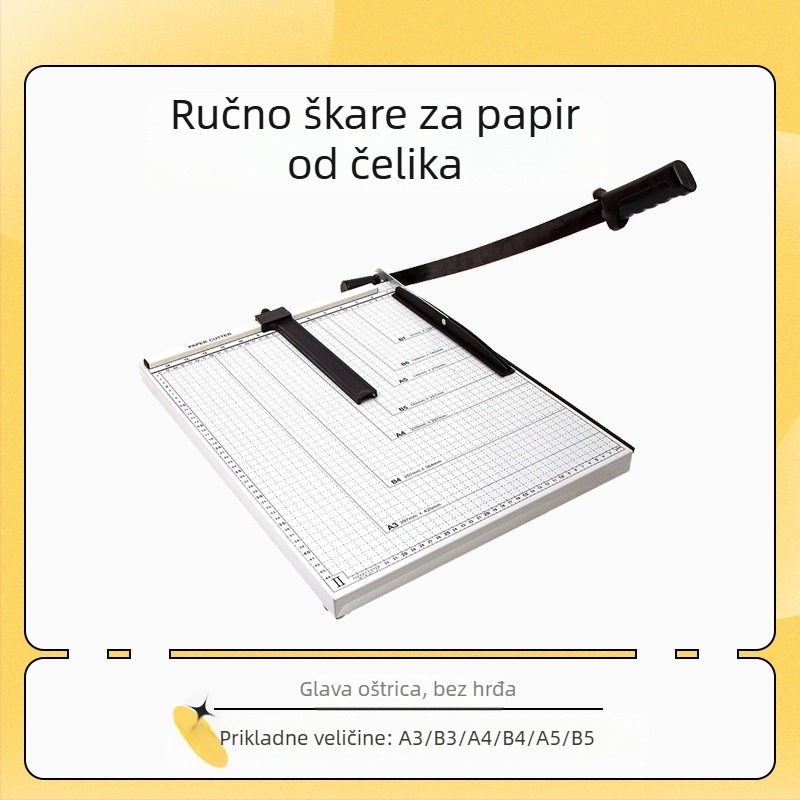 CAIDE B3 čelični ručni rezač za fotografije i papir – prijenosni višenamjenski stroj za rezanje