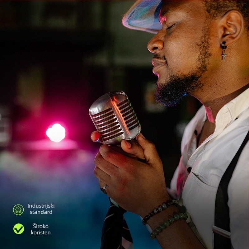 GM-55 dinamički XLR mikrofon za pozornicu i live nastupe, frekvencijski odziv 20 Hz–20 kHz, SNR ≥95 dB, izlaz XLR, pogodan za pozornicu, KTV i intervjue