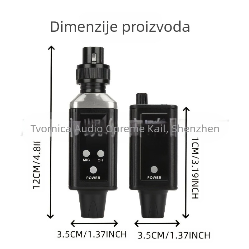 DS100 Bežični sustav za slušni monitoring za pozornicu - ugrađena baterija 1000-1200 mAh, trajanje 3-6 h, SNR ≥95 dB, Kompatibilan s Lavalier/Live Broadcast/KTV mikrofonima