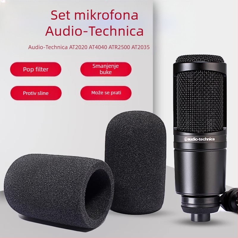 Pjenasti zaštitni omotač za mikrofon Audio-Technica AT2020, ATR2500 i AT2035