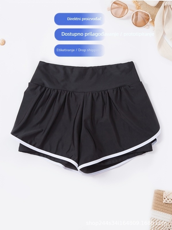 Culotte šortsevi s džepom za telefon za žene, brzo sušeći, vanjski materijal 82% poliester, 18% elastan, 180 g/m²; podstava 82% poliester, 18% elastan; za plivanje i trčanje