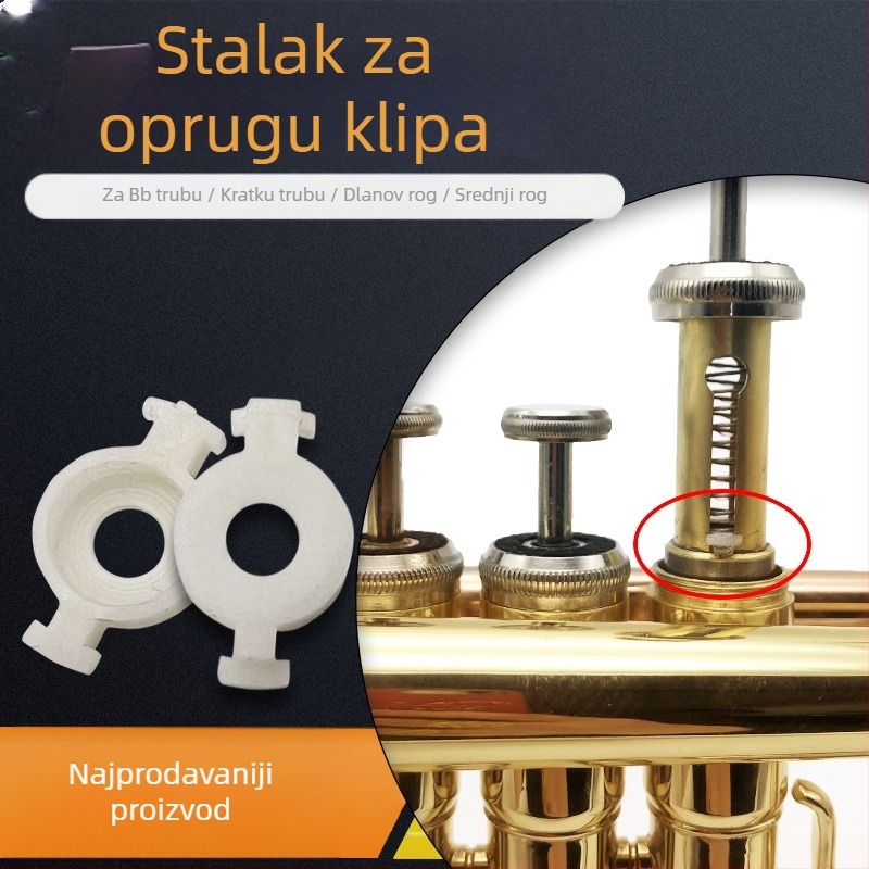 Pločica za pistonsku oprugu i dio pozicioniranja za glazbeni instrument (plastika)