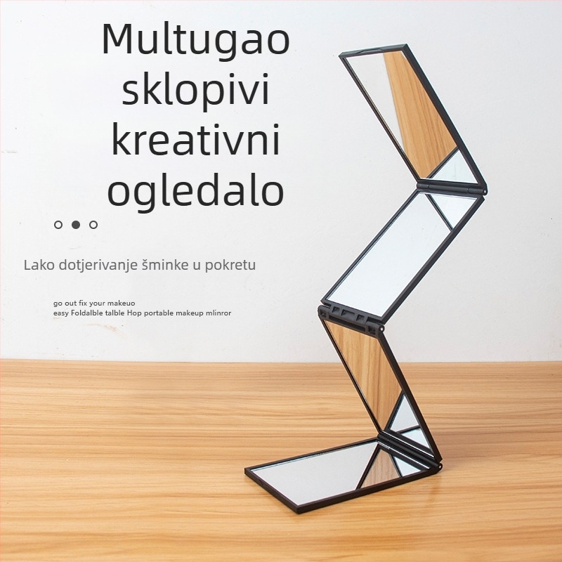 Sa Qi ogledalo za šminku s ABS okvirom i srebrnim ogledalom, bez električne energije
