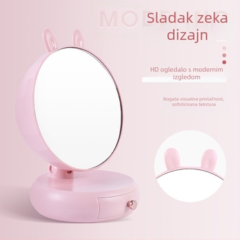 Fox stolno ogledalo s ABS okvirom i aluminijskim zrcalom, bez napajanja, za spavaću sobu