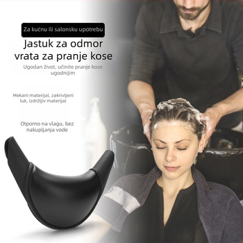 U-oblika silikonski jastuk za pranje kose u frizerskom salonu — protuklizni, udoban i mekan; težina 340 g; marka: Hengtong beauty salon silicone shampoo pillow