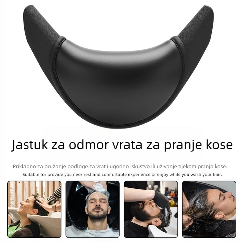 U-oblika silikonski jastuk za pranje kose u frizerskom salonu — protuklizni, udoban i mekan; težina 340 g; marka: Hengtong beauty salon silicone shampoo pillow