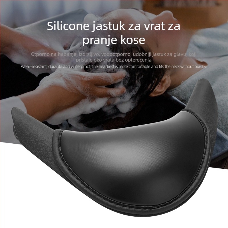 U-oblika silikonski jastuk za pranje kose u frizerskom salonu — protuklizni, udoban i mekan; težina 340 g; marka: Hengtong beauty salon silicone shampoo pillow