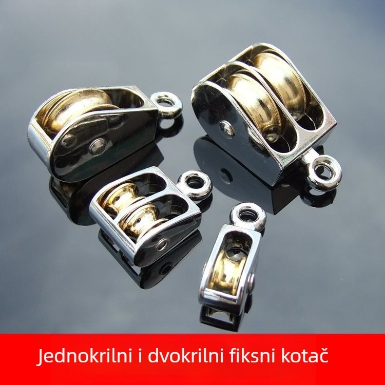 Set remenica: fiksne jedne i dvostruke remenice s pokretnom remenicom od cinkove legure za modeliranje