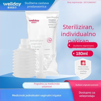 Vaginalni irigator - jednokratni, polietilen, kapacitet 180 ml, marka WELLDAY/Vader Medical