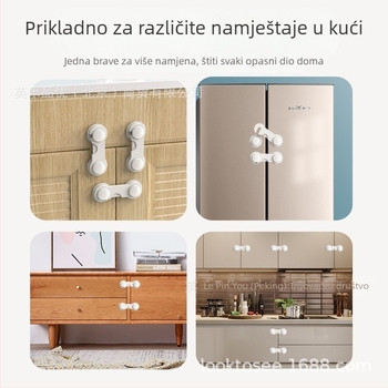 Višenamjenska sigurnosna zatvarač za djecu, zaštita od pritiskanja, za ladice, ormariće i vrata hladnjaka — Looktosee