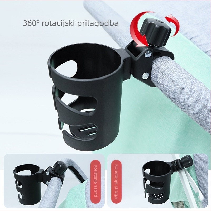 Univerzalni držač čaše za kolica – stabilan i jednostavan za korištenje, model 1111, PP plast, mogućnost prilagodbe