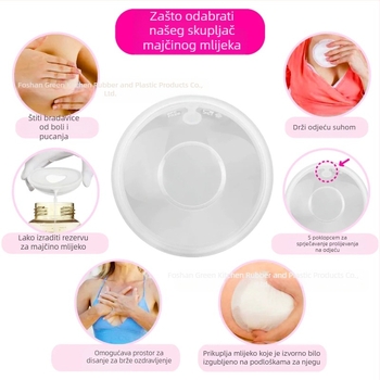 Nosivi silikonski kolektor za mlijeko – prenosni, protiv curenja, ručni dizajn