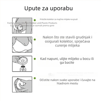 Nosivi silikonski kolektor za mlijeko – prenosni, protiv curenja, ručni dizajn