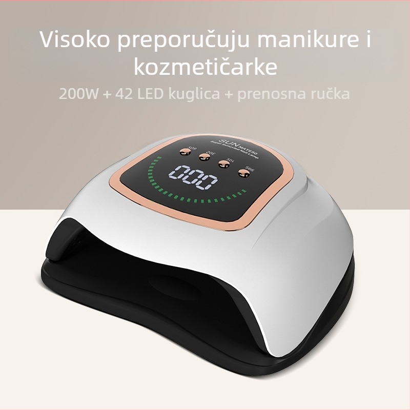 Lampa za nokte s 42 UV LED dioda, 200W, profesionalna upotreba u salonu