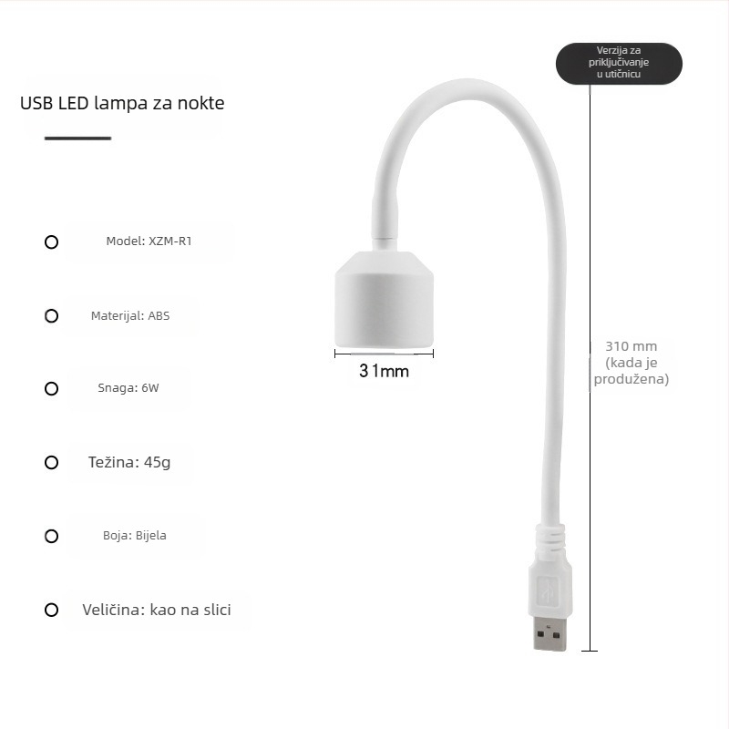 Mini USB lampa za manikuru – model XZM-4, marka Other, tip OEM, pogodno za opće korisnike