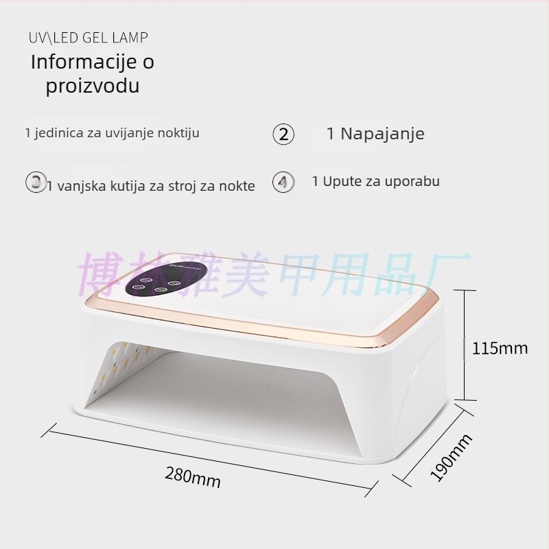 Mate-60 lampa za nokte fototerapija, 380W, 90 LED