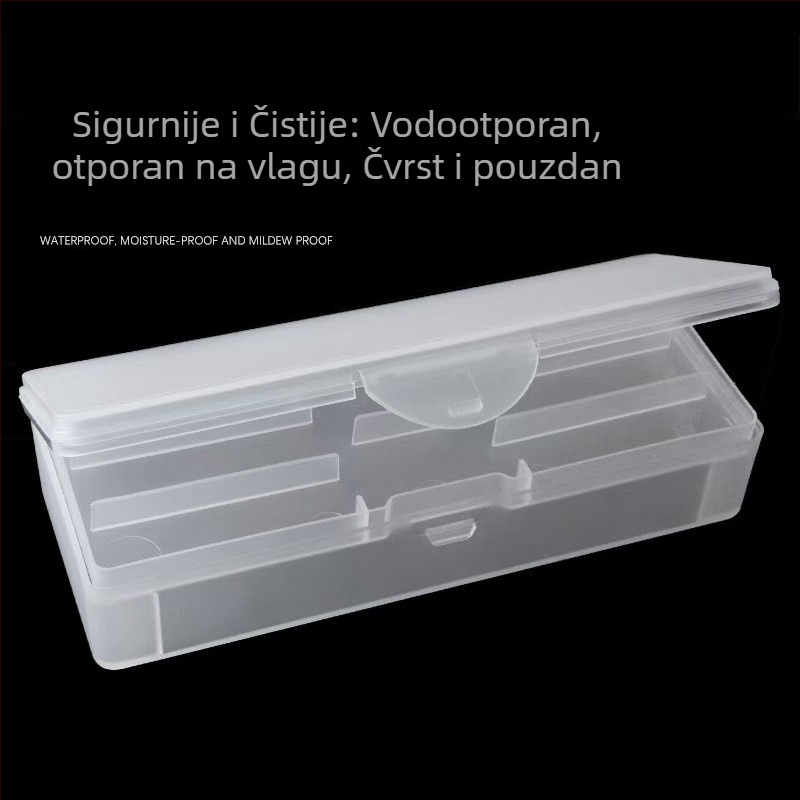 Kutija za pohranu alata za nokte, prijenosna, dvostruka razina s odvojivim pregradama, plastična konstrukcija