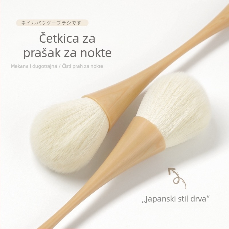 Četkica za prašinu noktiju, JMOFO, duga drška, mekane dlačice, domaća marka
