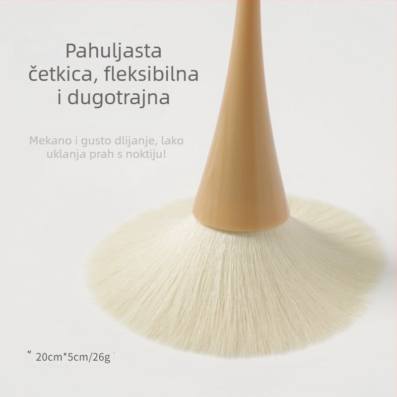 Četkica za prašinu noktiju, JMOFO, duga drška, mekane dlačice, domaća marka
