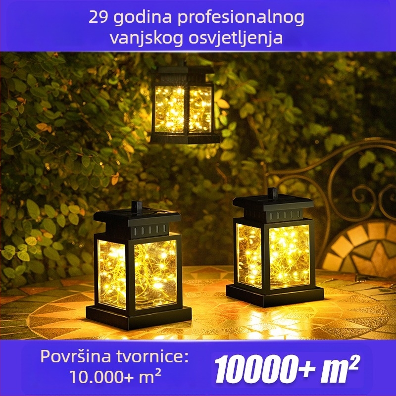 Solarna vanjska svjetla za vrt – viseće LED dekorativne svjetiljke za dvorište i drveće, noćno svjetlo