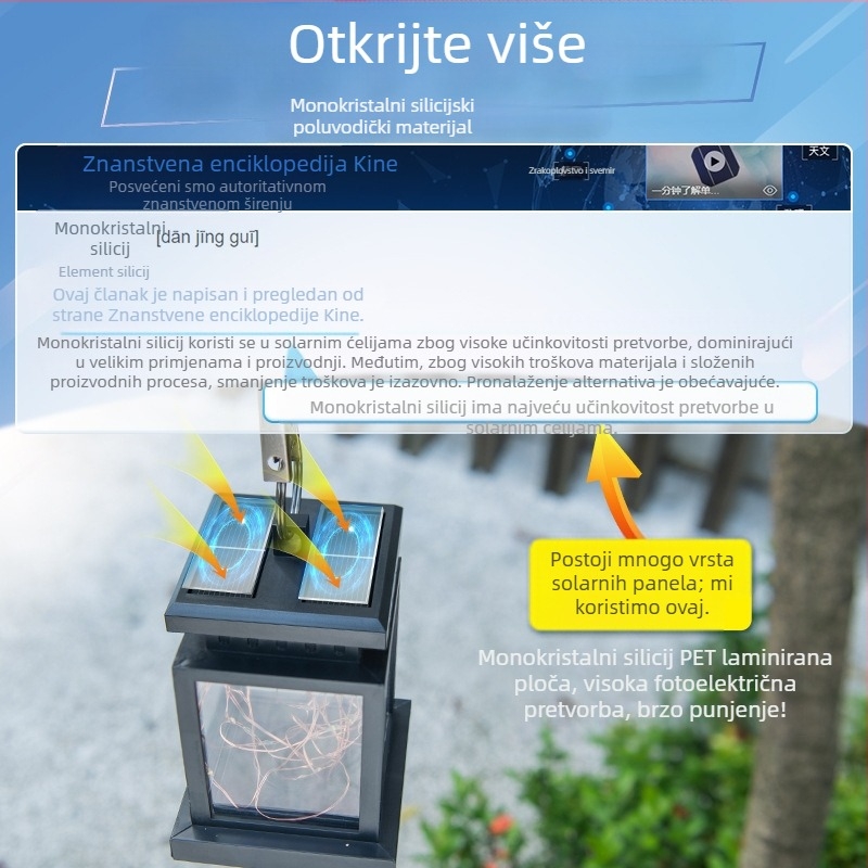 Solarna vanjska svjetla za vrt – viseće LED dekorativne svjetiljke za dvorište i drveće, noćno svjetlo