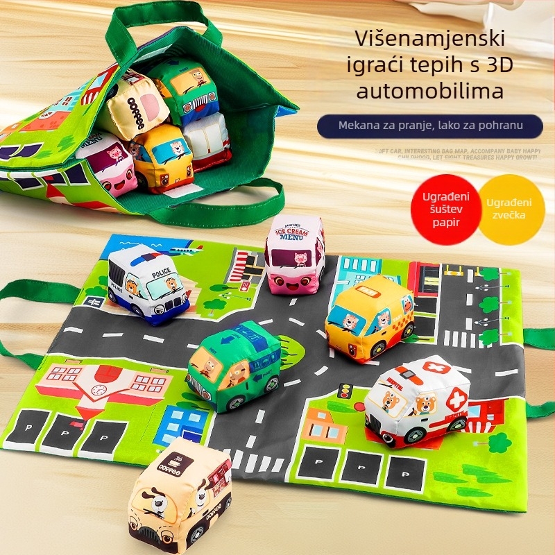 Tekstilna dječja aktivna podloga s kartom za igru