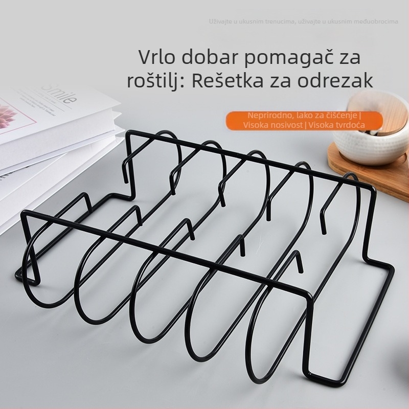 Kvadratna željezna rešetka za roštilj s praškastim premazom, neprijanjajuća, otporna na hrđu, 400 g