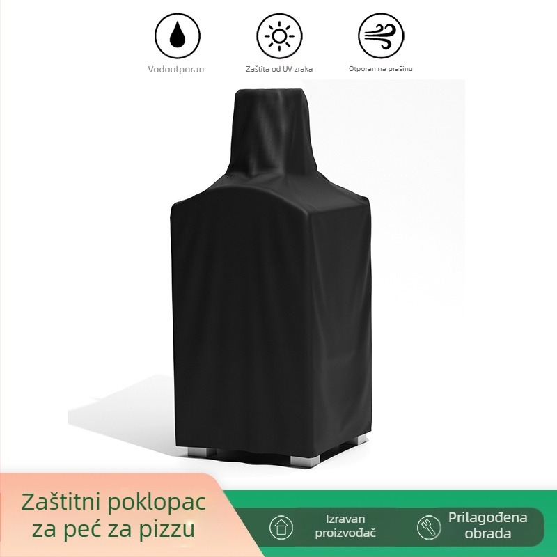 Poklopac za BBQ i pizza peć — 210D Oxford tkanina, jednostavan stil, otporan na prašinu, vodootporan, UV zaštita
