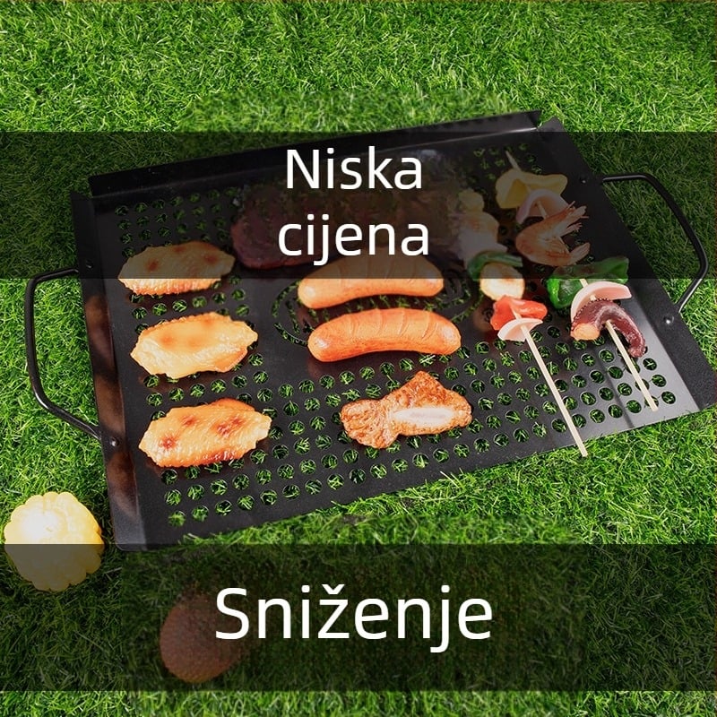 Željezna četvrtasta tava za roštilj s neprijanjajućim premazom, težina 0,93 kg; proizvodnja hladnim valjanjem i rastezanjem