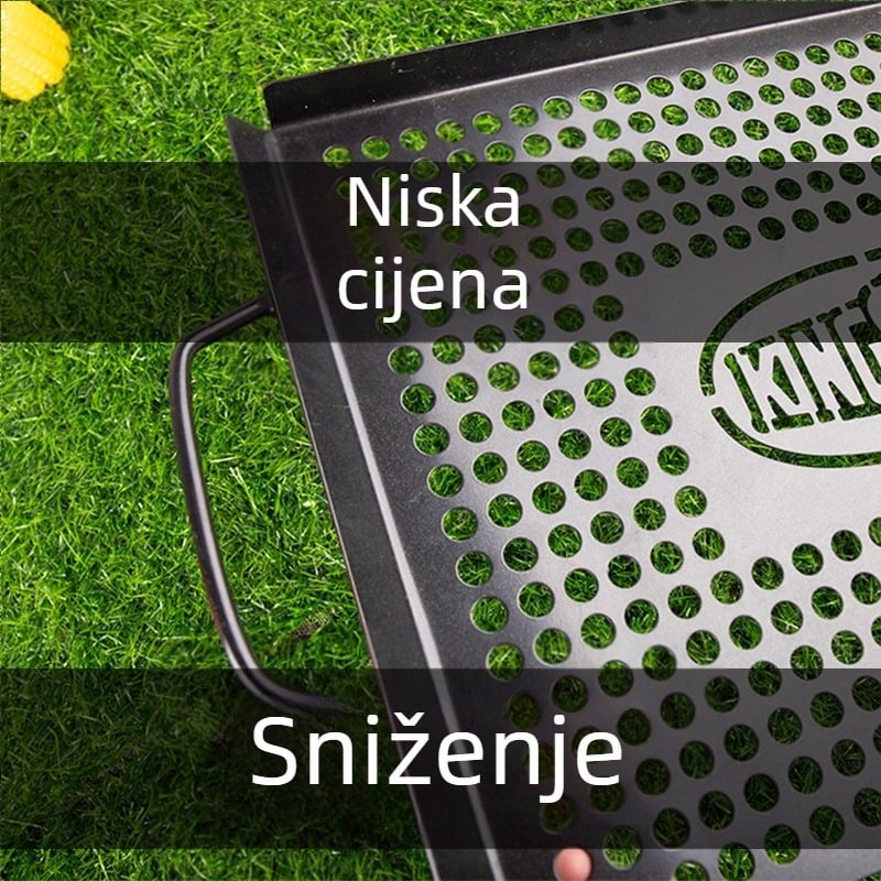 Željezna četvrtasta tava za roštilj s neprijanjajućim premazom, težina 0,93 kg; proizvodnja hladnim valjanjem i rastezanjem