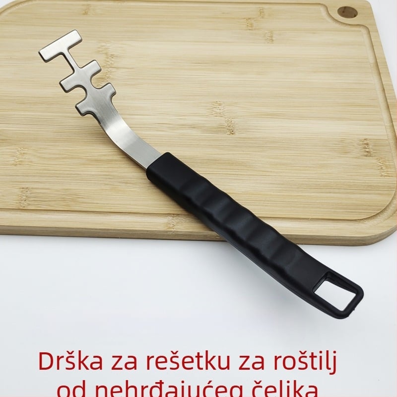 Nehrđajući čelični hvatač mreže za roštilj – Hinyu, zaštita od opeklina, višenamjenski BBQ alat