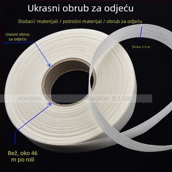 Vjenčani rub haljine + svila šifon, fishbone šivanje, podstava horsetail + (Brand: other girls; Materijal: silk chiffon; Namjena: rub haljine; Tehnika: fishbone hemming; Podstava: horsetail)
