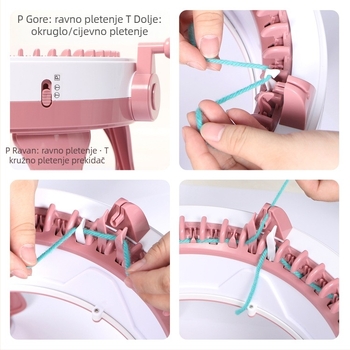 Stroj za pletenje vune — pakiranje u boji kutija, plastična konstrukcija, pogodno za sve dobne skupine, kategorija: Stroj za pletenje vune