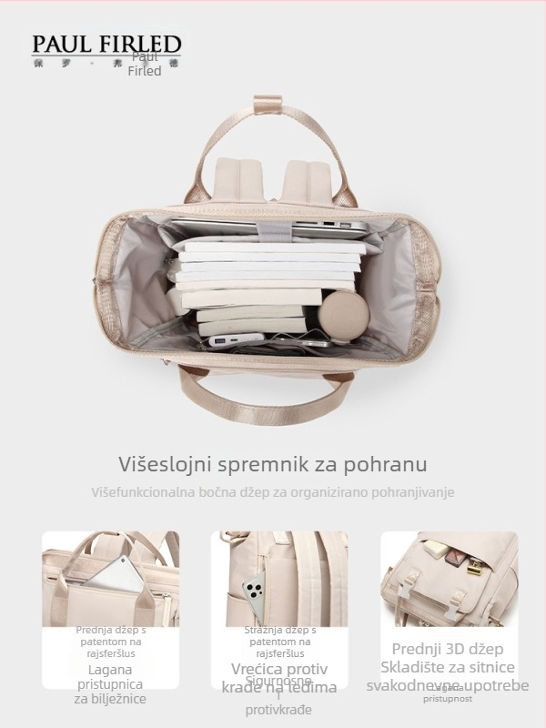Ženski ruksak za laptop — Oxford tkanina, otpornost na udarce, za slobodno vrijeme putovanja, gradski minimalistčki stil