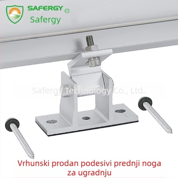 Regulirani prednji držač noge od aluminijske legure, 2-dijelni set s gumom podlogom; težina 0,55 kg; standard AS/NZS1170.2; mala anodizacija