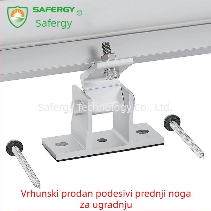 Regulirani prednji držač noge od aluminijske legure, 2-dijelni set s gumom podlogom; težina 0,55 kg; standard AS/NZS1170.2; mala anodizacija