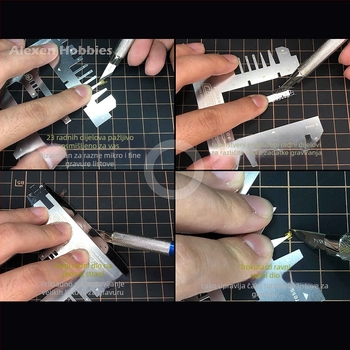 Etched Sheet Vise s pomoćnim ravnalom – Ai Liechen AJ0085 Ručno presna metalna stezna Gundam modelima