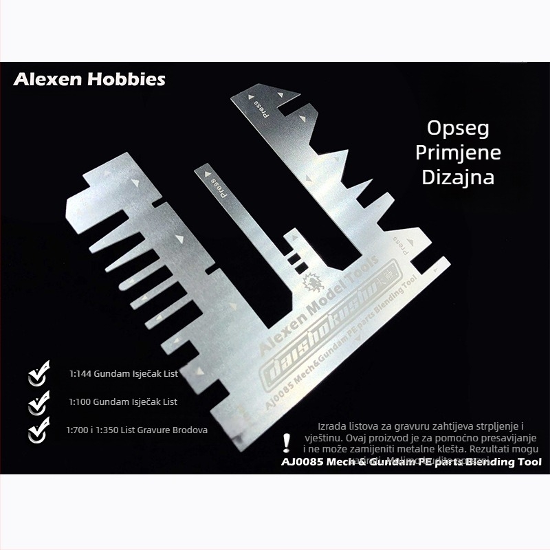 Etched Sheet Vise s pomoćnim ravnalom – Ai Liechen AJ0085 Ručno presna metalna stezna Gundam modelima