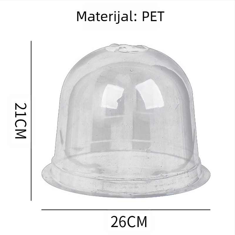 Prozirni plastični pokrov za rasad u vrtu s izolacijom, 26×21 cm (uključuje kolčiće za tlo)