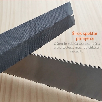 Diamantski pilnik s romboidnim uzorkom za stolarstvo, profilirani presjek, zubi s dvostrukim zrnima, čelik T12