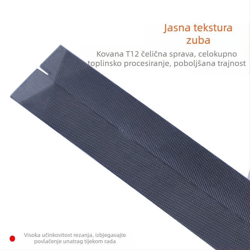 Diamantski pilnik s romboidnim uzorkom za stolarstvo, profilirani presjek, zubi s dvostrukim zrnima, čelik T12