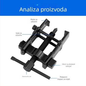 Vučni odvijač za ležaje s dvjema šapama, kovinska ugljična čelik, Prosperity